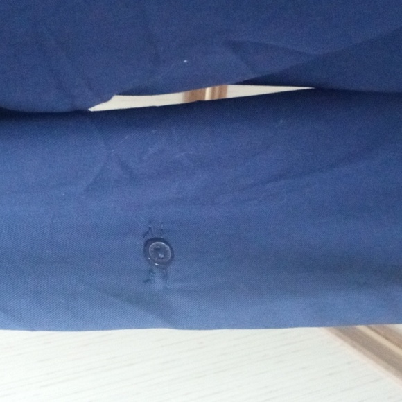 Women's Navy Button-Up Shirt, Office, Academya, Professional, Casual. - Picture 5 of 8